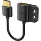 Adaptor HDMI tata la HDMI mama, 4K, cu 2 suruburi 1/4 inch, pentru BMPCC 4K, 6K, 6K Pro; Sony A7S III; Panasonic GH5, S1H, Smallrig 3019