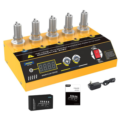Tester bujii auto cu 5 socluri, AUTOOL SPT360, pentru masina si motocicleta, 200-9000 rpm, cu display LCD, 195 x 115 x 53 mm