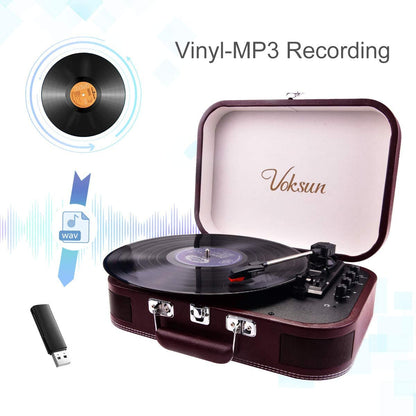Pick-up Voksun, bluetooth 5.0, AUX, Card SD, USB, boxe incorporate, design tip servieta