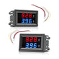 Set 2 x Volmetru si Ampermetru de panou, DC 100V 10A, afisaj digital, cu fire de conectare, negru