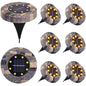 Pachet de 8 lampi solare pentru exterior, 8 LED-uri IP65, 600 mAh, pentru gradina, gazon, alee, curte