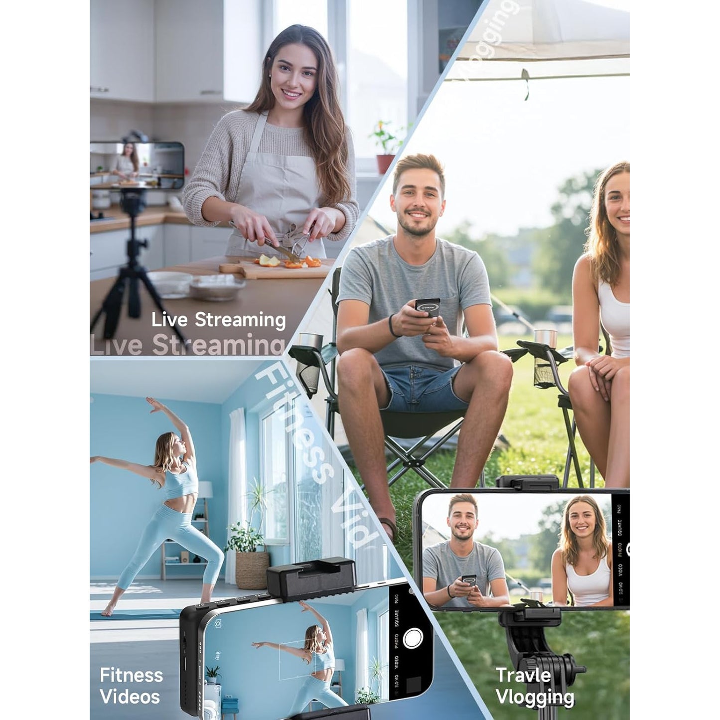 Monitor de selfie wireless pentru smartphone, ecran suplimentar magnetic pentru iPhone si Android, 3.9 inch, cu difuzor incorporat, 50 m distanta de conectare, autonomie 3 ore, negru