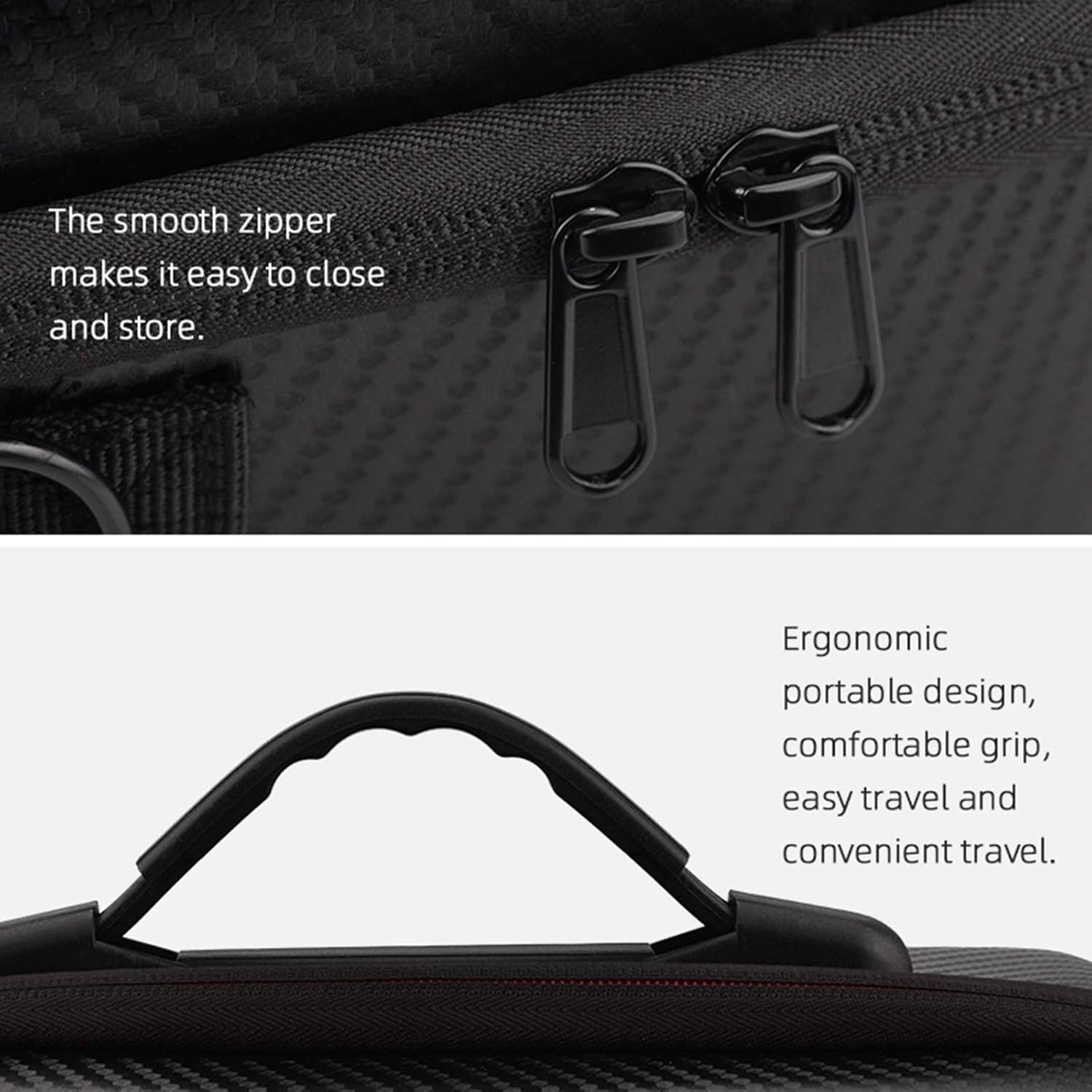 Husa de protectie drona DJI Mini 4K Mini 2/ Mini 2 SE Fly More Combo, controler si accesorii, 29 x 21 x 11 cm, rezistenta la socuri, cu maner anti-alunecare si curea de umar, neagra