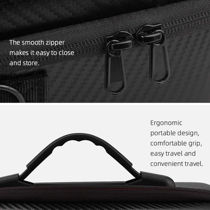 Husa de protectie drona DJI Mini 4K Mini 2/ Mini 2 SE Fly More Combo, controler si accesorii, 29 x 21 x 11 cm, rezistenta la socuri, cu maner anti-alunecare si curea de umar, neagra