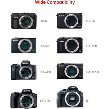 Set de 2 acumulatori LP-E12 1200 mAh si incarcator dublu pentru Canon EOS M, EOS M2, EOS M10, EOS 100D Rebel SL1, EOS M50, EOS M100, EOS M200, SX70 HS
