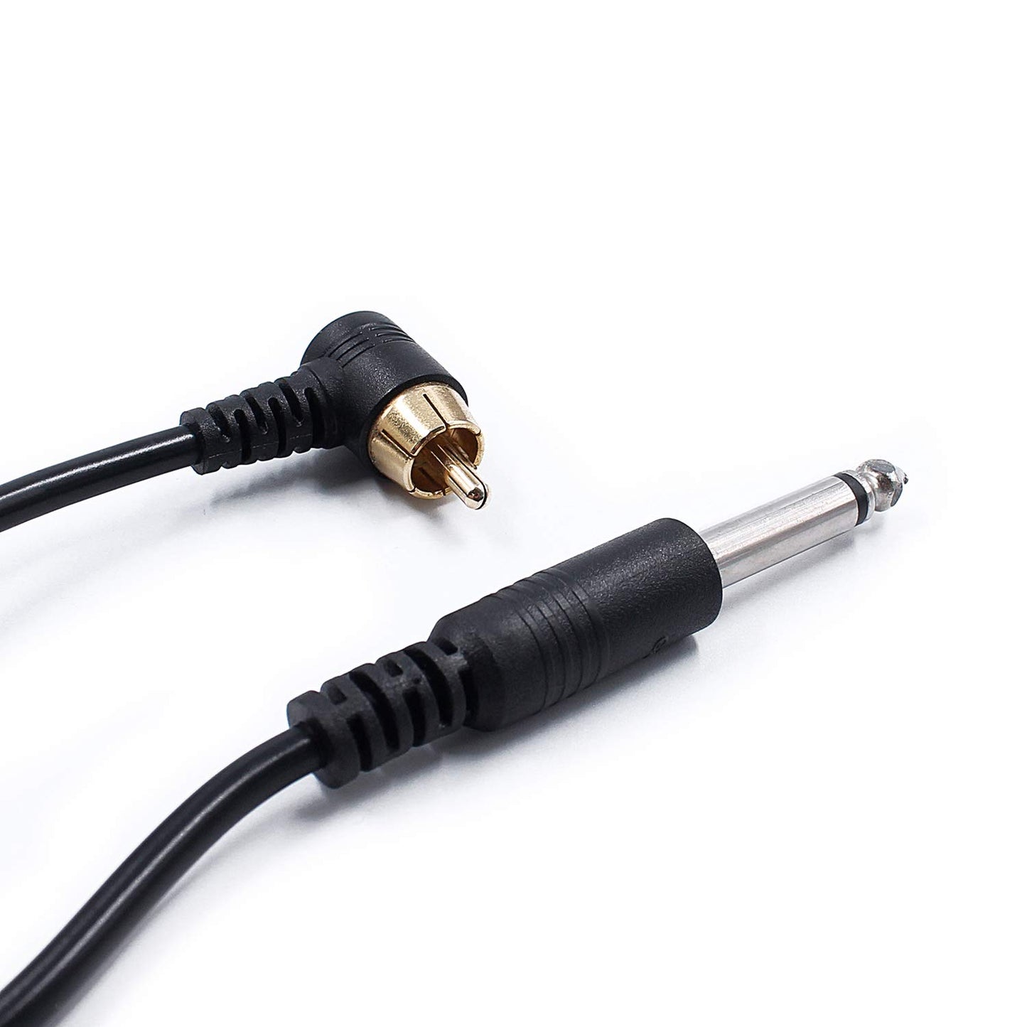 Cablu RCA TATELF pentru aparat de tatuaj rotativ, set 2 bucati, 180 cm, cablu de alimentare cu clema (clip cord), flexibil si rezistent, conector RCA pentru tattoo machine si surse de alimentare, negru