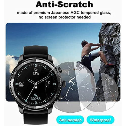 Ceas smartwatch inteligent Tinwoo, cu incarcare wireless, cadru metalic, ecran tactil de 1,3 inci, tracker fitness cu monitorizare de ritm cardiac si somn