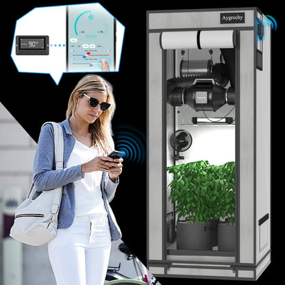 Ventilator evacuare aer pentru tubulatura,150 mm, debit 688 m³/h smart, WiFi, control aplicatie, 3000 rpm, 31 dB, cu control al temperaturii si umiditatii, pentru instalatii de interior, agricultura verticala, uscare comerciala si filtrare a aerului