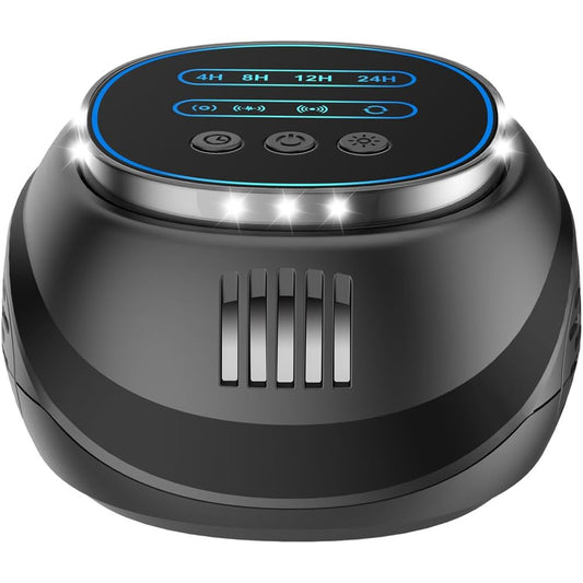 Aparat antidaunatori 360° cu ultrasunete si lumini LED, repellent anti insecte, anti gandaci, anti rozatoare, anti sobolani, raza 300 m², 4 moduri functionare, negru