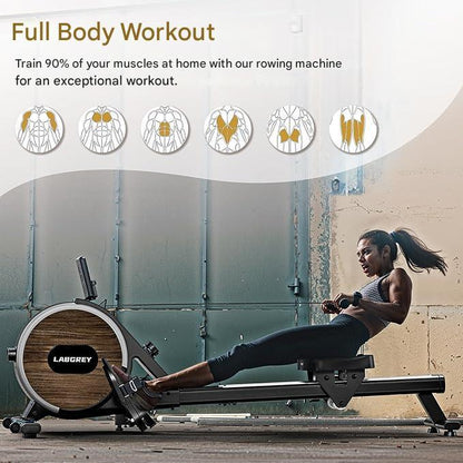 Aparat de vaslit magnetic LABGREY pliabil, Bluetooth, 8 niveluri rezistenta, ultra-silentios, stabil, capacitate 158 kg – pentru acasa