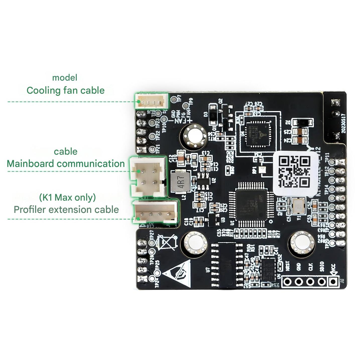 Placa adaptor Hotend Creality pentru K1 / K1 Max / K1C / K1 SE, PCB OEM Upgrade pentru duza ceramica integrata, PCBA Toolhead, kit inlocuire cap imprimare, accesoriu imprimanta 3D