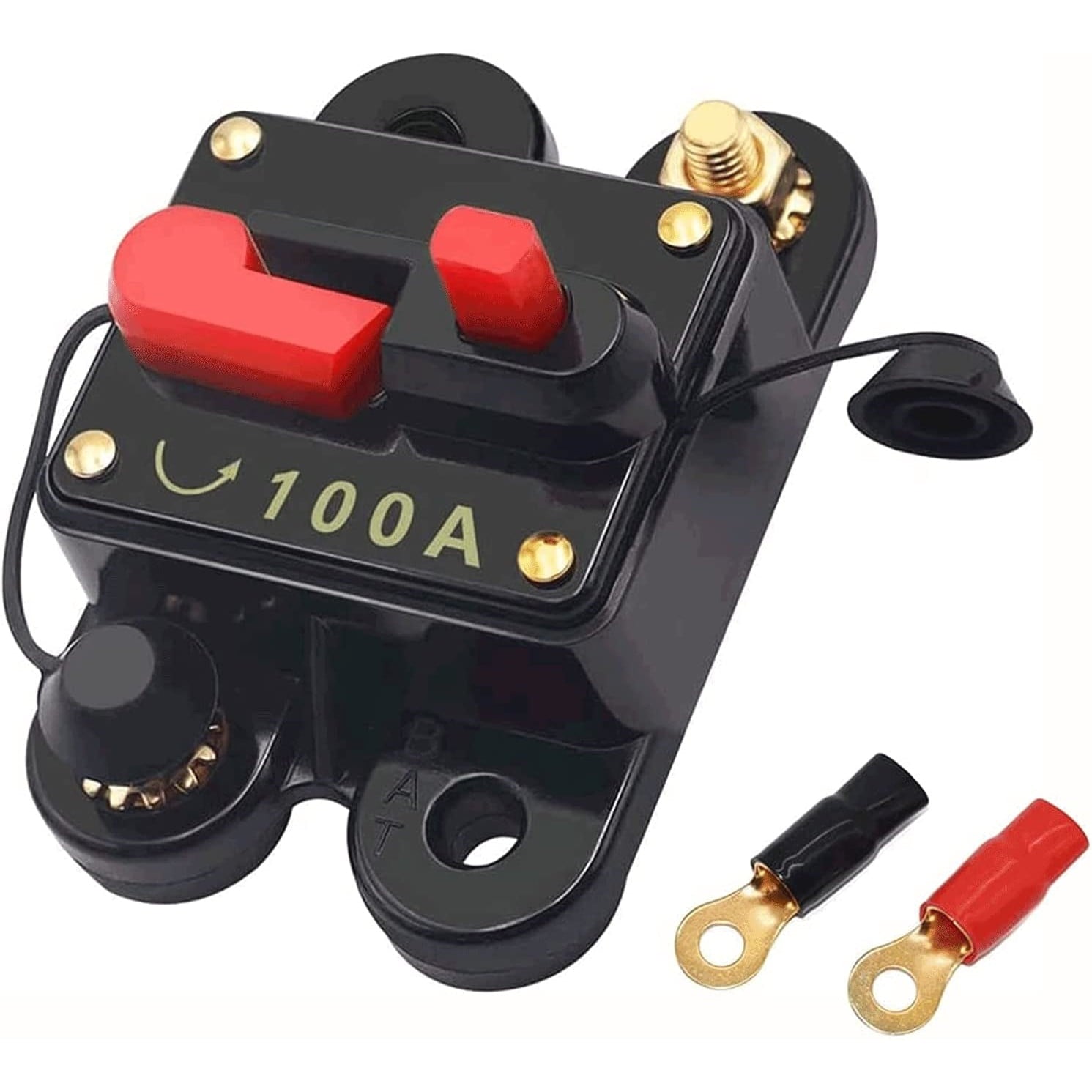 Intrerupator auto 12-84V, disjunctor 100A cu siguranta automata cu resetare manuala, pentru masina, caravana, barca, camion