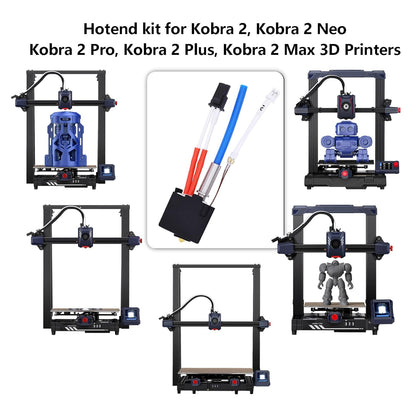 Cap de printare pentru imprimanta 3D Anycbic Kobra 2, hotend cu bloc incalzire, 5 duze 0, 4 mm, protecție silicon, 24 V, pentru Anycubic Kobra 2, Kobra 2 Neo, Kobra 2 Pro, Kobra 2 Plus, Kobra 2 Max