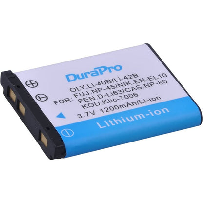 Set de 2 acumulatori Li-40B, Li-42B 1200 mAh cu incarcator USB cu afisaj LCD, compatibil Olympus Li-40B, Li-42B, Nikon EN-EL10, Fuji NP-45, Pentax D-Li63, Kodak Klic-7006, Casio NP-80, Fuji FinePix J10, J15, J100, J110w