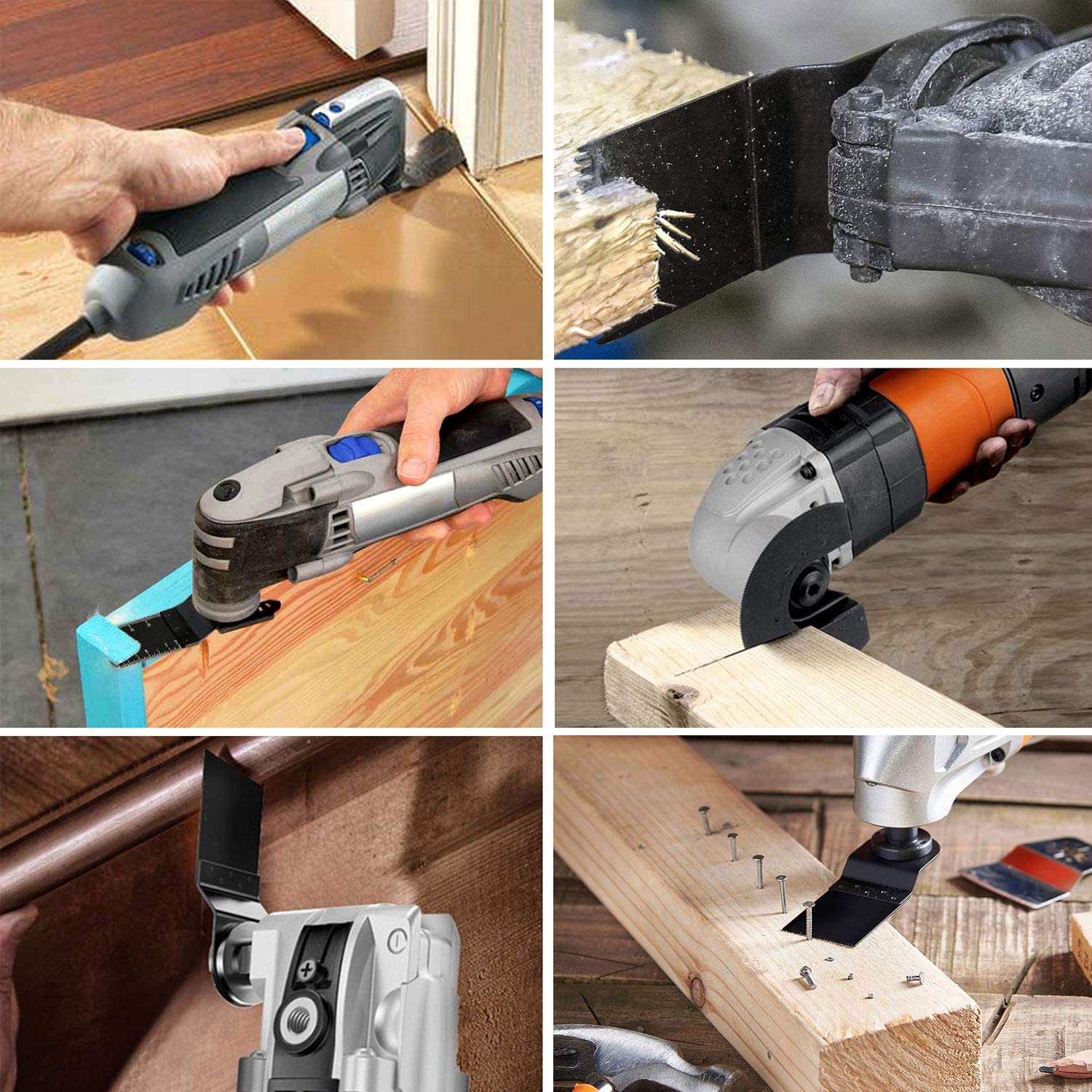 Set accesorii pentru masina multifunctionala oscilanta 120 piese, pentru multiunealta, lame de taiere lemn, metal, plastic, pentru Einhell, Bosch, Fein Multimaster