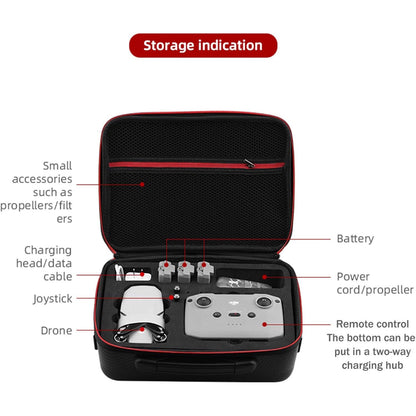 Husa de protectie drona DJI Mini 4K Mini 2/ Mini 2 SE Fly More Combo, controler si accesorii, 29 x 21 x 11 cm, rezistenta la socuri, cu maner anti-alunecare si curea de umar, neagra