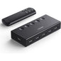 Switch HDMI UGREEN 5 intrari 1 iesire, HDMI 2.0, 4K 60Hz, 18Gbps, HDR/CEC/HDCP 2.2, 3D, telecomanda IR, comutare rapida PS5/PS4/Xbox/Apple TV/Blu-ray/DVD, compatibil TV/monitor/proiector, alimentare USB-C 5V