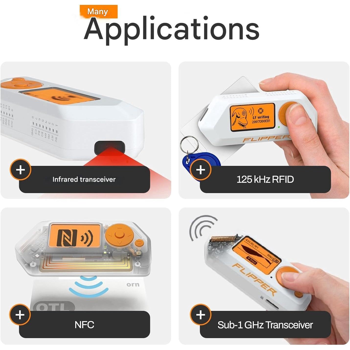 Set Flipper Zero cu carcasa din silicon, modul WiFi, Card de memorie de 64 GB si cititor de carduri
