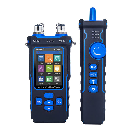 Tester cablu de retea cu powermetru, POE, NCV, UTP CAT5/CAT6, test OPM, VFL, masurarea lungimii, cu lumina LED, ecran LCD, Noyafa