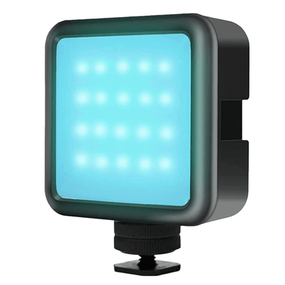 Lumina LED RGB foto-video, reglabila 2500-9000 K, magnetica, cu baterie 2000 mAh, cu filet 1/4 si Cold Shoe Mount, pentru smartphone, GoPro, DSLR