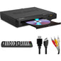 DVD Player pentru TV, compatibil toate regiunile, HDMI cu Upscaling Full HD 1080p, redare USB si CD/DVD/MP3/JPEG, functie anti-soc, telecomanda si cablu HDMI incluse, negru