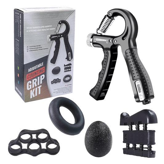 Set flexor cu functie numarare, cu gantere pentru degete, inel, minge reabilitare, antistres, pentru antrenament maini