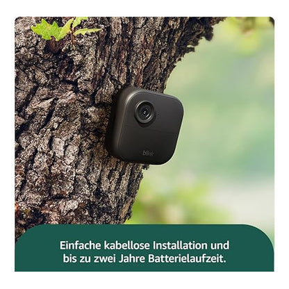 Cameră de securitate Blink Outdoor 4, wireless HD, detecție îmbunătățită, set cu un nucleu de modul de sincronizare