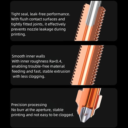 Set de 4 duze pentru Creality K1C, K1 SE, Ender 3 V3, Ender 3 V3 Plus and K1/K1 Max, cu schimbare rapida, 2 duze de 0.4mm, 1 duza de 0.6 mm, 1 duza de 0.8 mm, din aliaj de titan