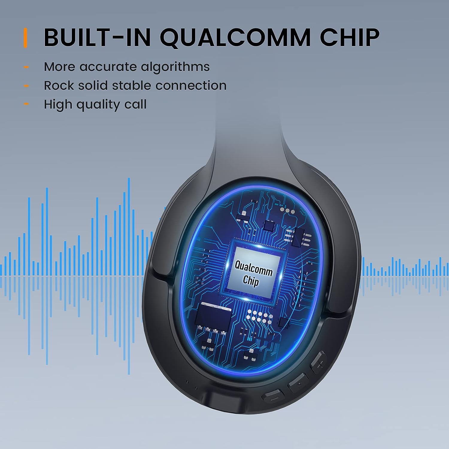 Casti wireless Bluetooth cu microfon si USB dongle, cu chip AI ENC, anulare a zgomotului, functionare pana la 55 de ore, raza de 10 m, pentru PC, laptop, smartphone, EKSA H6