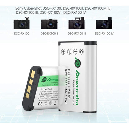 Set 2 acumulatori NP-BX1 1600mAh, cu incarcator dublu cu afisaj LCD, pentru Sony NP-BX1 NP-BX1 M8 Sony Cyber-Shot DSC-RX100 DSC-RX100 II DSC-RX100M
