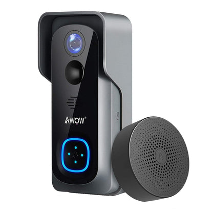 Interfon video smart, sonerie 1080P HD cu senzor de miscare, WLAN 2.4G, impermeabil IP65, cu card de memorie si control prin aplicatie