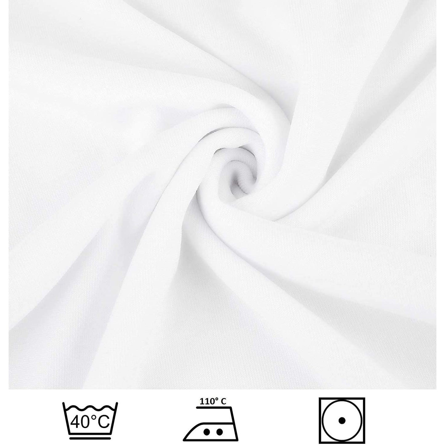 Set 50 de huse pentru scaune , Elastice, Din lycra, Albe