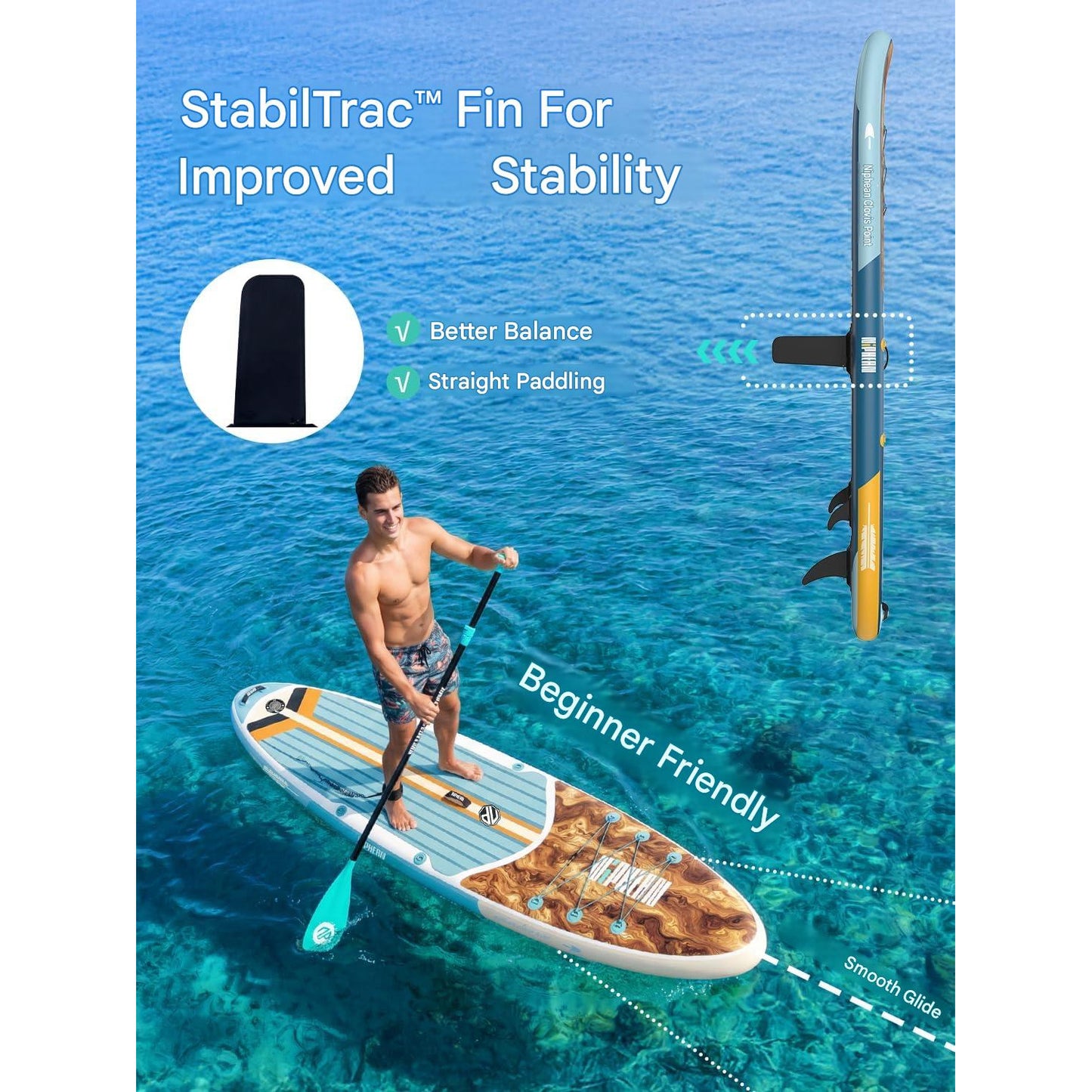 Placa Stand Up Paddle gonflabila Niphean 320 cm, set SUP complet pentru surf, caiac si agrement, cu scaun caiac, vasla reglabila si pompa, capacitate 200 kg, PVC rezistent, platforma EVA antiderapanta, pentru adulti si incepatori
