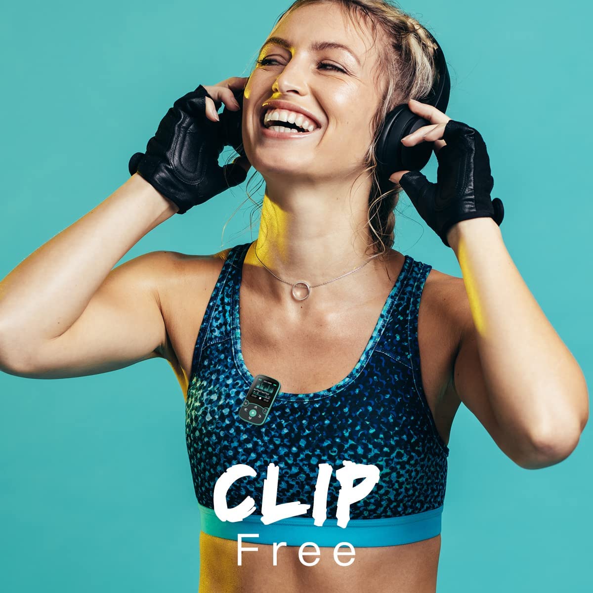 MP3 Player 32 Gb Agptek cu Bluetooth 5.0, cu ecran 1,5 inch, cu clema de prindere, Radio FM, inregistrare, alarma, cronometru, accepta card pana la 128 Gb