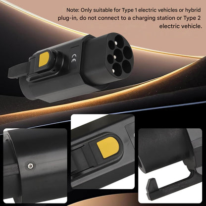 Adaptor mufa EV de la Type 2 la Type 1, adaptor de la IEC 62196 la SAE J1772, 32A, pentru masini electrice/hibride, monofazic ID produs: 3579
