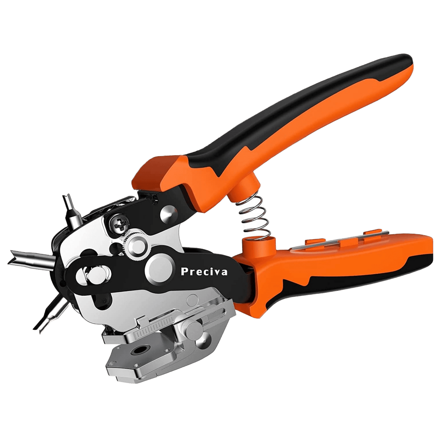 Cleste preducea pentru perforare rotativ, profesional, 2-4.5 mm, adancime reglabila 7-21 mm, transmisie cu parghie, perforator pentru piele, material textil, carton, Preciva