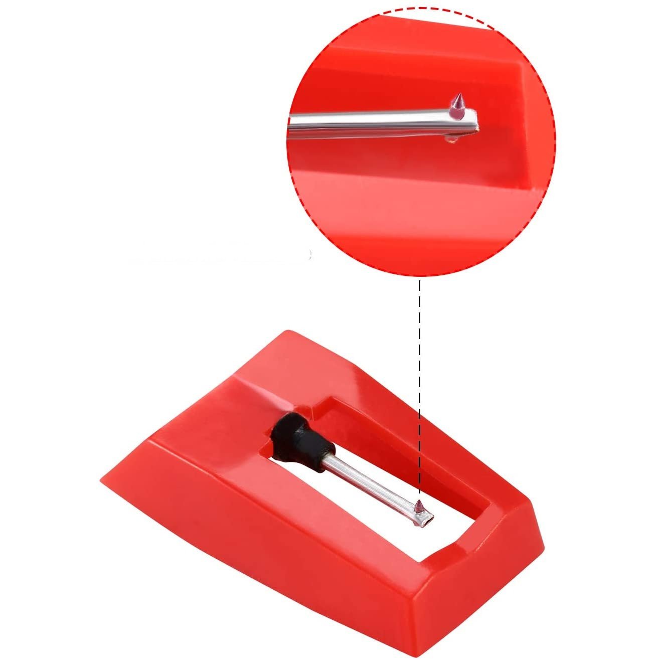 Set de 2 capuri de redare , Doza ac de citire pentru Pick-up Discuri Vinil Compatibil cu Anders Nicholson, Boytone, Capehart, Crosley, CROWN, Fisher, GPO, GRACE DIGITAL, ION, Innovative-Technology, Jensen, Leetac, Pfanstiehl, Radio Shack