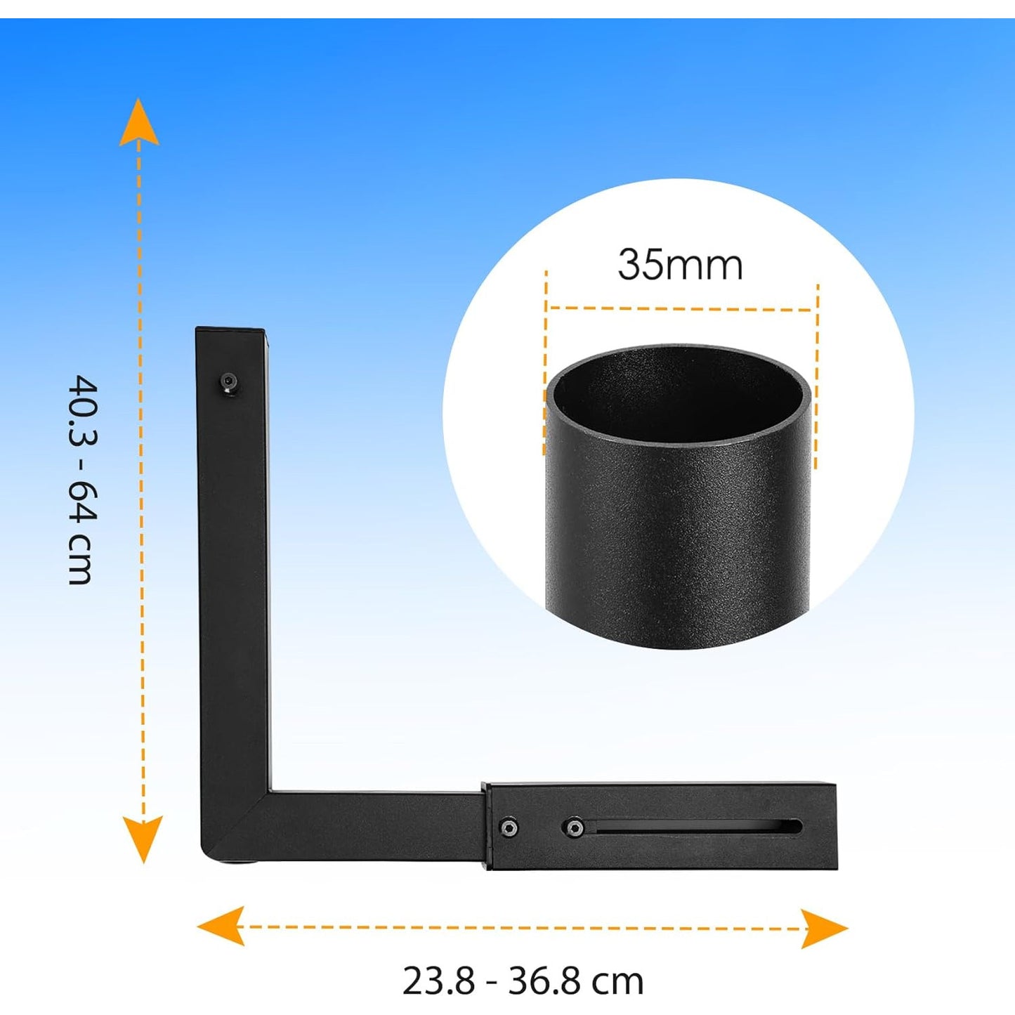 Suport antena Starlink Gen 3, montura reglabila 90-180, metal, negru