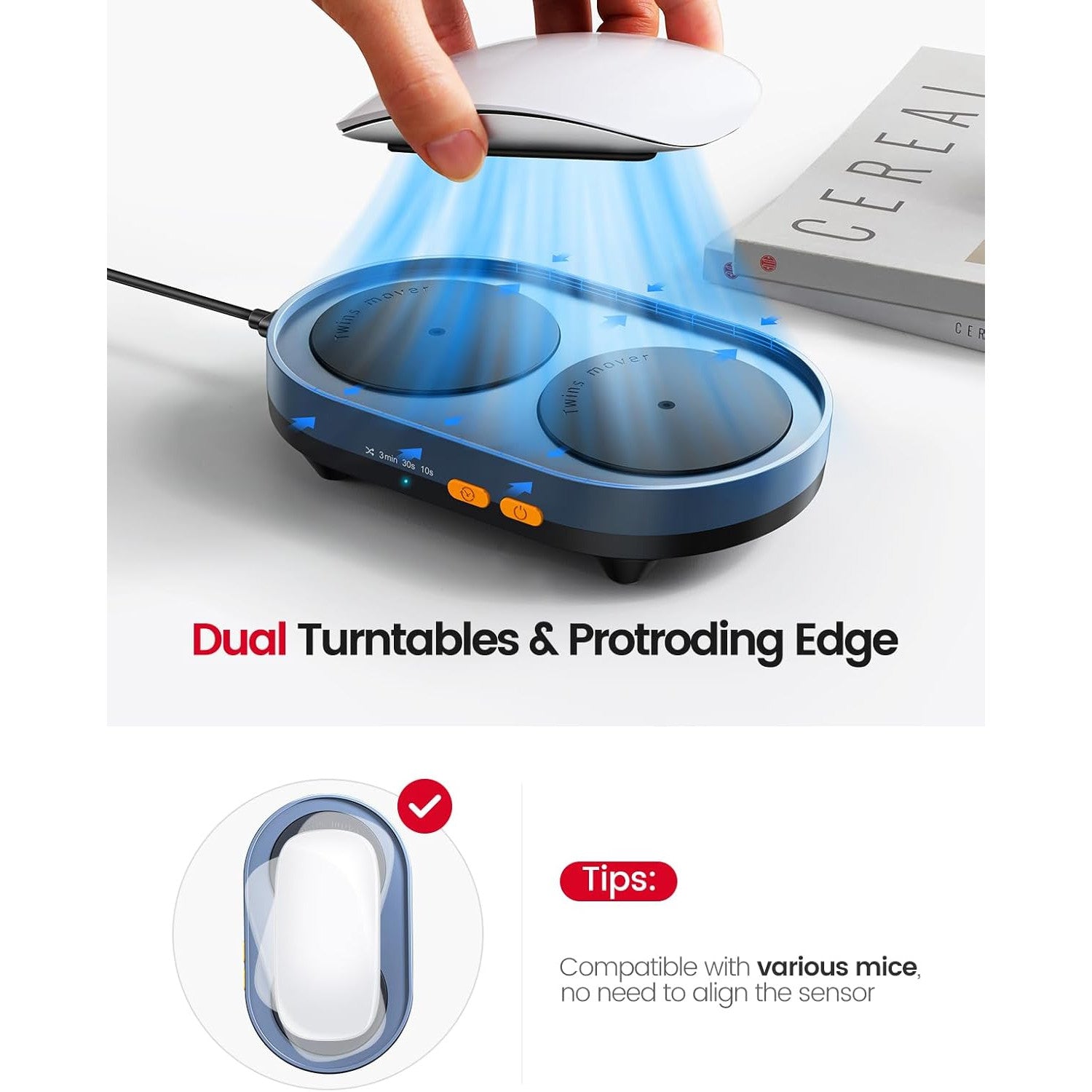 Mouse Jiggler Vaydeer, Plug & Play, dispozitiv miscare automata mouse, nedetectabil, fara calibrare, vibratie silentioasa, simulare realista, interval reglabil, comutator ON/OFF
