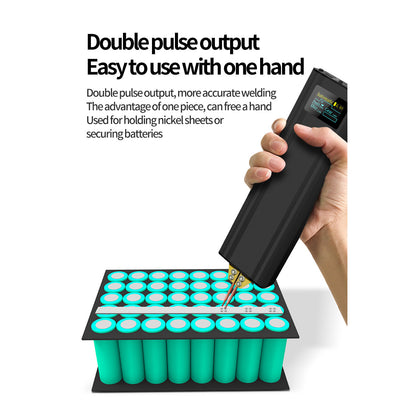 Aparat de sudura in puncte portabil, acumulator 5000mAh, 80 de niveluri, display OLED, mod automat si manual, pentru lipit baterii 18650/26650/32650