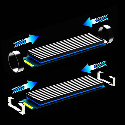 Set 2 cooler pasiv M.2 SSD, compatibil PS5 si PC, Heatsink Cooler din aluminiu, pentru SSD M2 2280 PCIe, 70 mm, inaltime 3mm, banda transfer termic inclusa