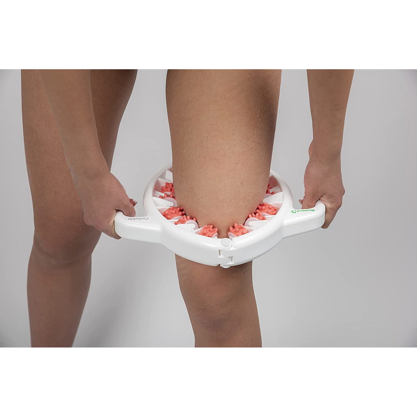 Dispozitiv pentru masaj anti celulita, cu 14 role convergente, efect de relaxare, pentru picioare, coapse, stern, abdomen, strange si netezeste pielea