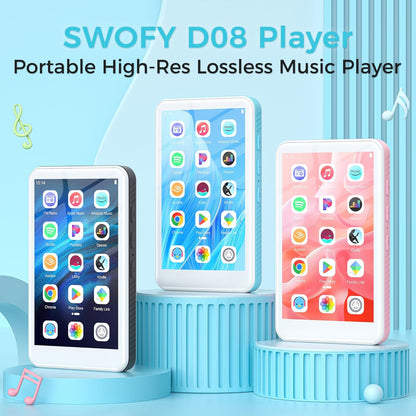 MP3 Player 160 GB cu Bluetooth 5.0, ecran 4 inch, full touchscreen – MP3/MP4 Player, Wi‑Fi Dual‑Band, Micro SD, Android 13, Suport Spotify, Audible, Play Store, Radio FM, extindere stocare pana la 1 TB