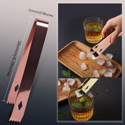 Set de 4 cani Moscow Mule, cesti 550 ml cu farfuriute, pai, jigger, lingurita, perie de curatare pai, tirbuson, rose gold