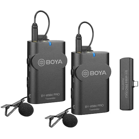 Set Lavaliera Wireless pentru Dispozitive cu USB-C BOYA BY-WM4 Pro-K6