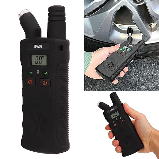Instrument 2 in 1 pentru presiune anvelope, resetare TPMS, 433 MHz, manometru digital, 4 intervale de reglare, comutare PSI, BAR, KPA, Kg/cm², dispozitiv de invatare pentru SUV, camionete, autoturisme, motociclete, biciclete