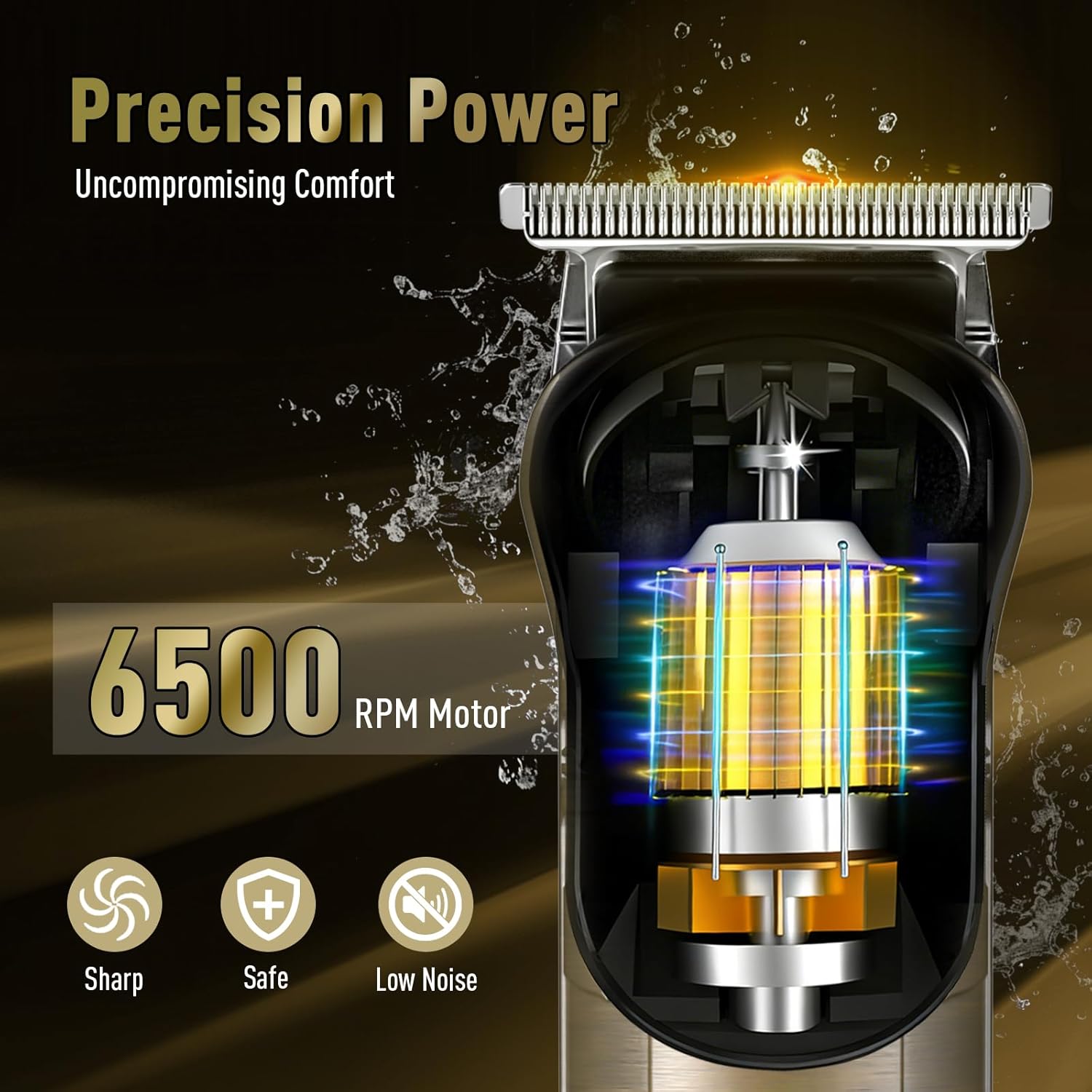 Aparat de tuns par si barba 17 in 1 pentru barbati, cu display LCD, IPX 7 rezistent la apa, lame T-Blade precizie, Trimmer nas si urechi, incarcare USB-C, accesorii multiple pentru par, barba si corp