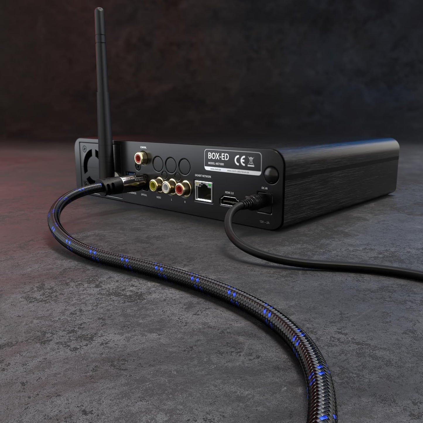 Cablu audio optic TOSLINK cu impletitura de nailon KabelDirekt - 15m - Cablu cu fibra optica pentru soundbar (TOSLINK, cablu digital S/PDIF, stereo/amplificator, home theater, Xbox One/PS4)