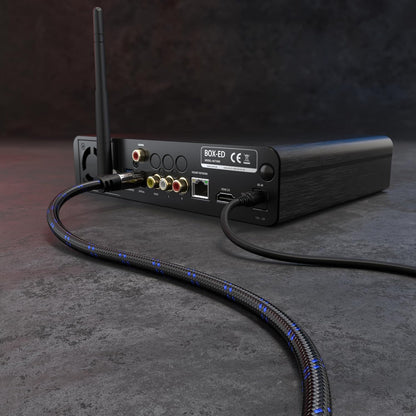 Cablu audio optic TOSLINK cu impletitura de nailon KabelDirekt - 15m - Cablu cu fibra optica pentru soundbar (TOSLINK, cablu digital S/PDIF, stereo/amplificator, home theater, Xbox One/PS4)
