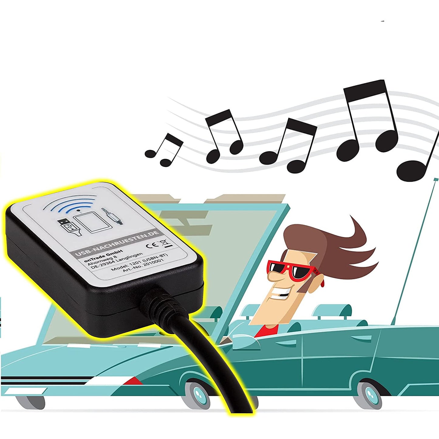 Adaptor Bluetooth pentru radio VAG, conexiune Quadlock, compatibil Volkswagen, Audi, Seat, Skoda, sunet de calitate CD, conectare smartphone automata, instalare usoara
